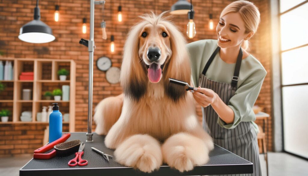 Afghan Hound Dog Grooming