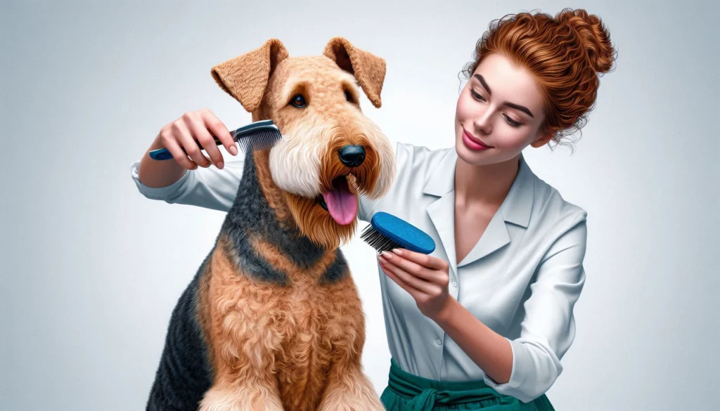 Airedale Terrier dog grooming