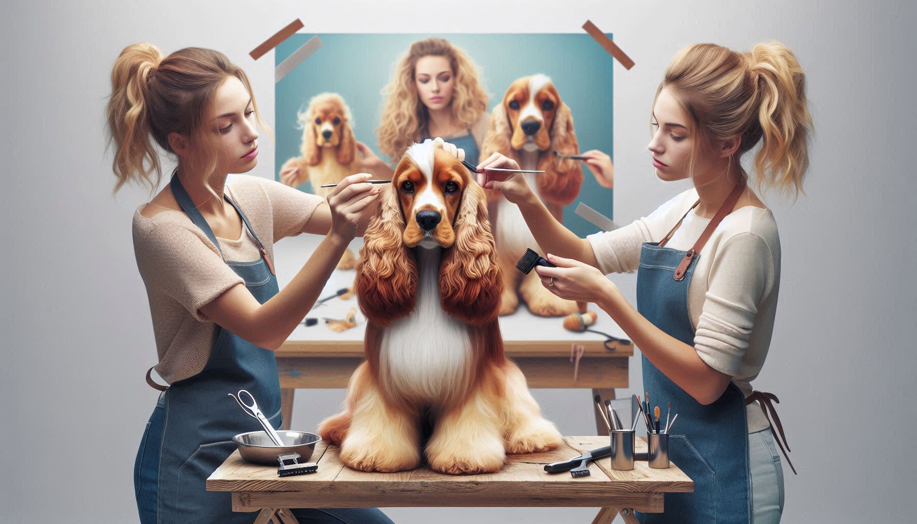 American Cocker Spaniel dog Grooming