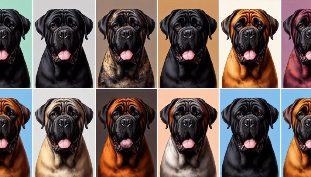 American Mastiff dog different color