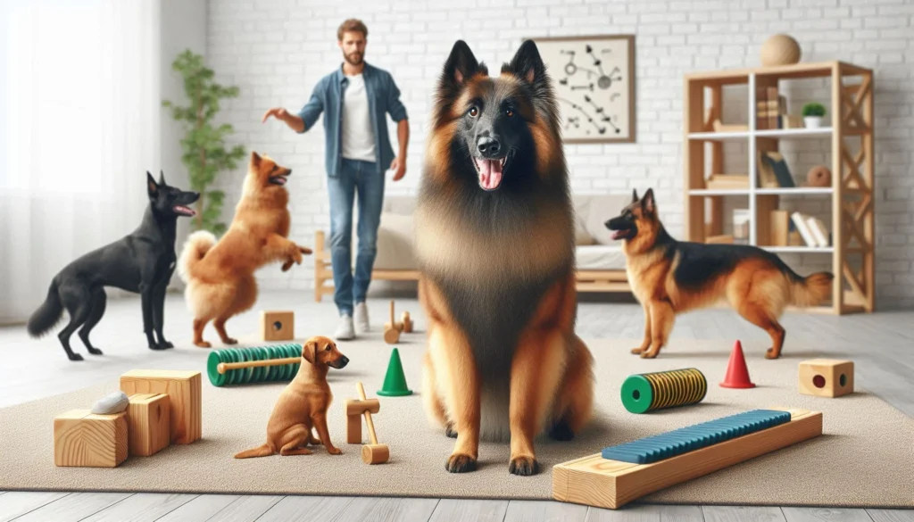 Belgian Tervuren Dog in a training