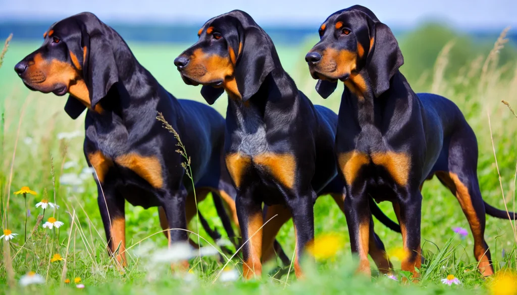 Black and Tan Coonhound Dog Physical Characteristics