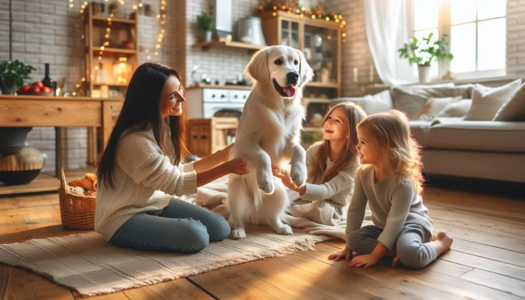 Cockador Dog with family