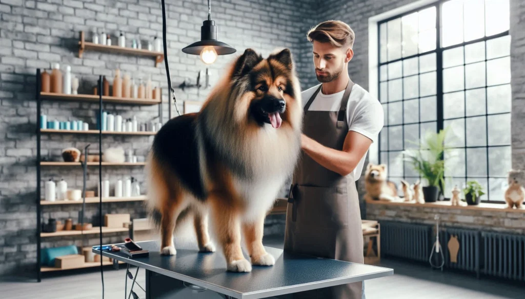 Shiloh Shepherd Dog in the grooming salon