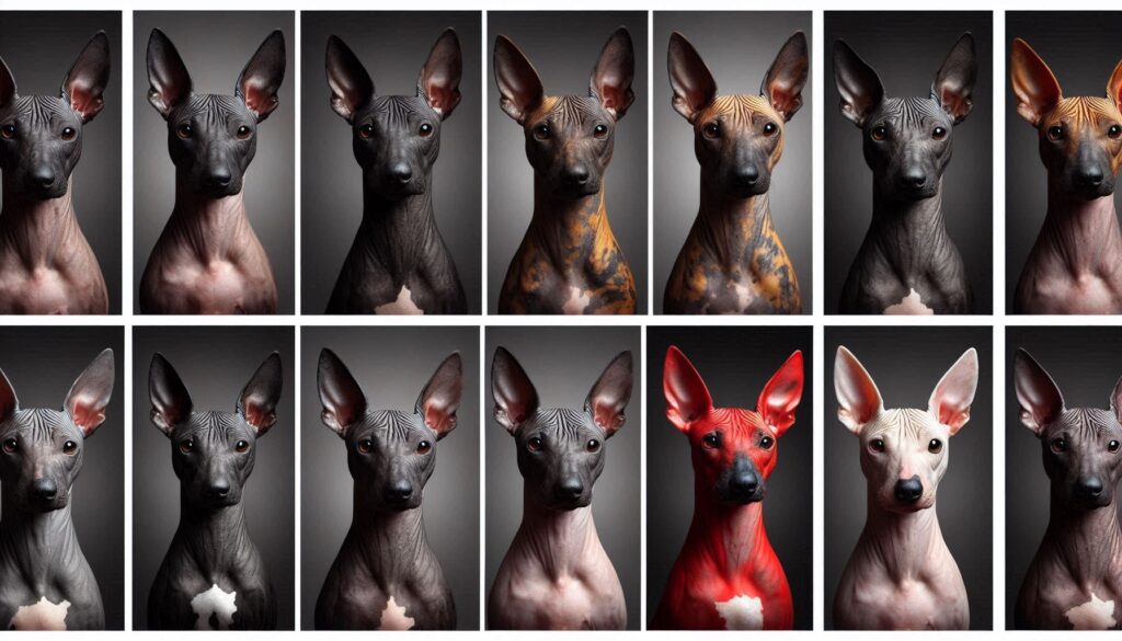 different color of American Hairless Terrier Dog