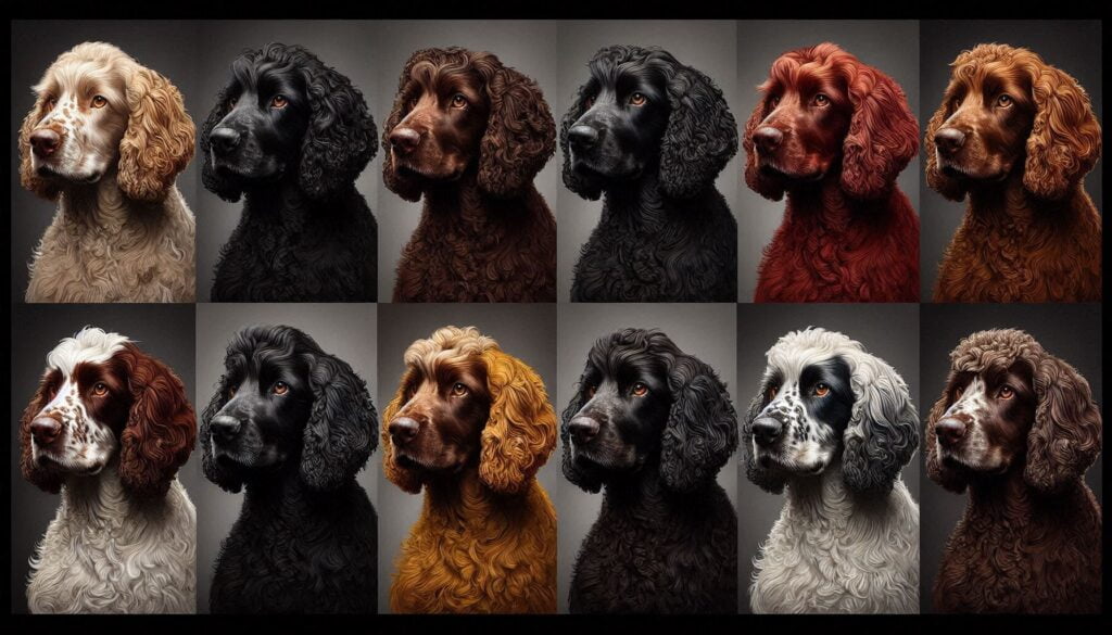 different color of American Water Spaniel Dog