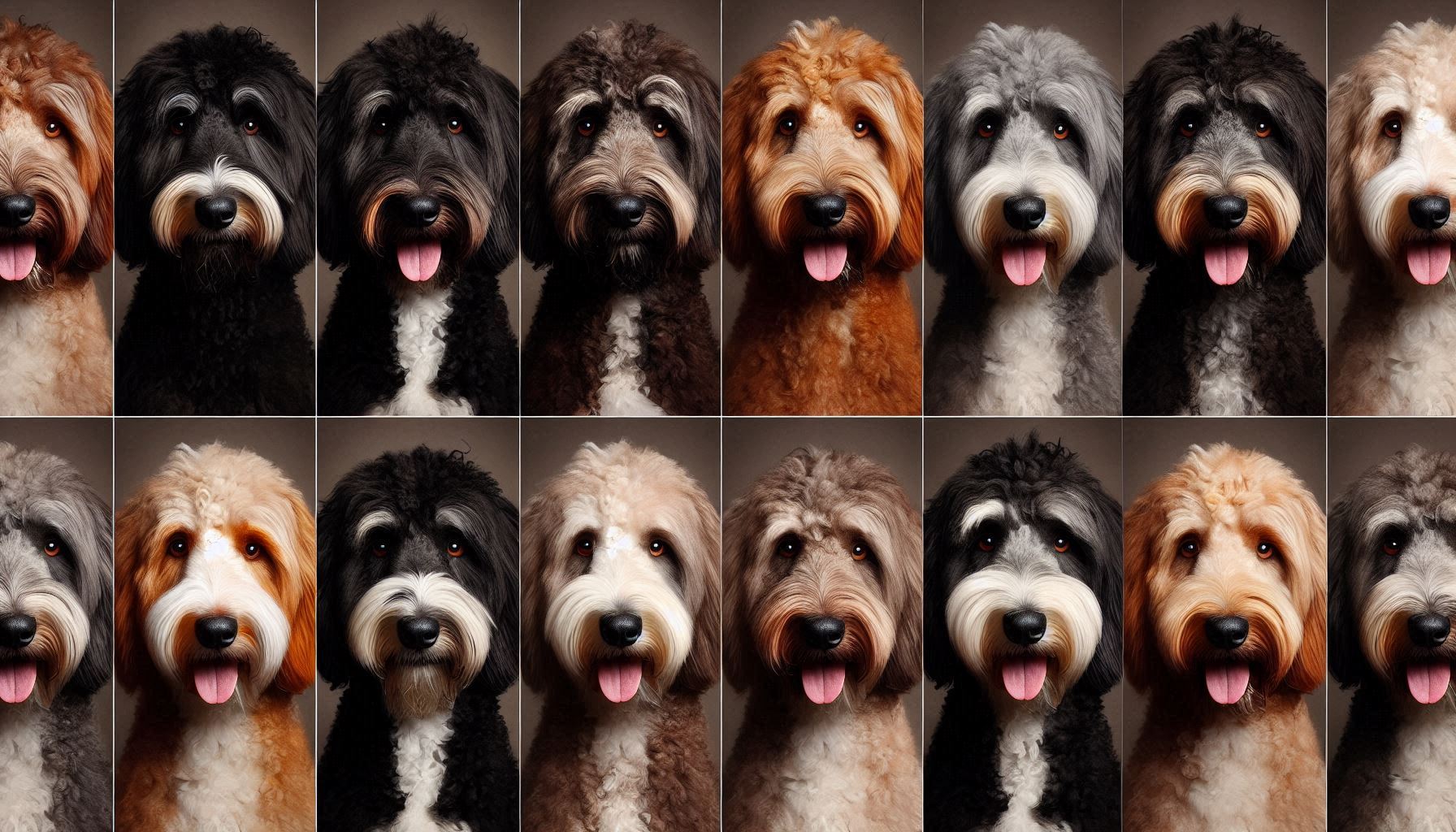 different color of Aussiedoodle dog