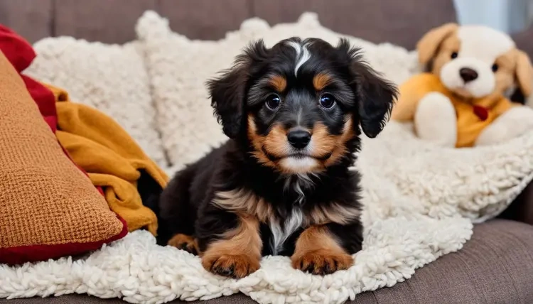 Doxiepoo dog with family