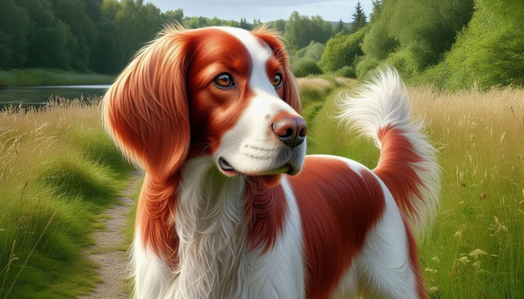 Irish Red & White Setter Dog Breed