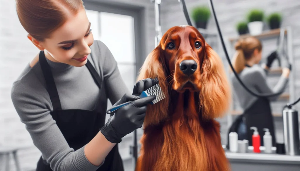 Irish Setter Dog grooming salon