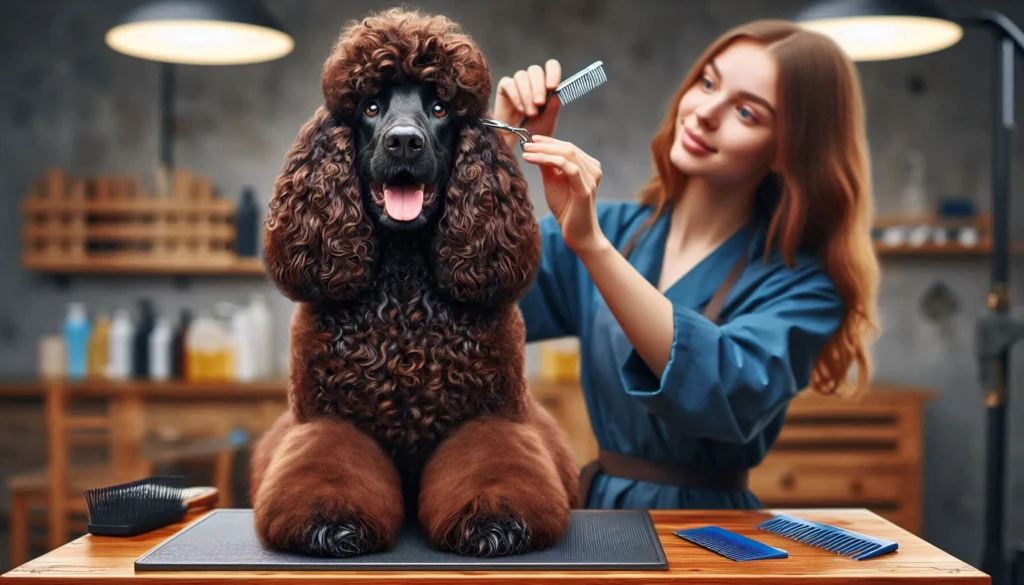 Irish Water Spaniel Dog grooming salon