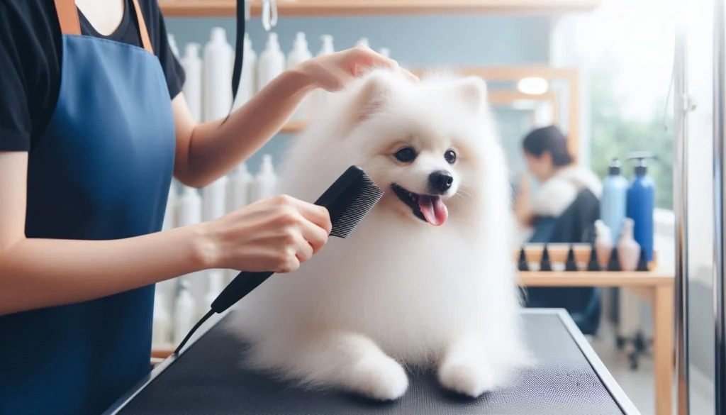 Japanese Spitz Dog grooming salon