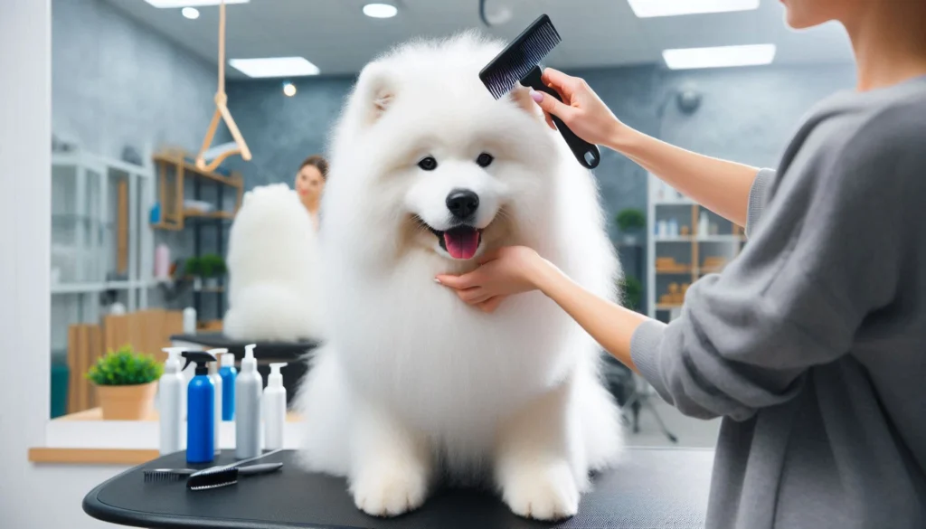 Samoyed Dog grooming salon