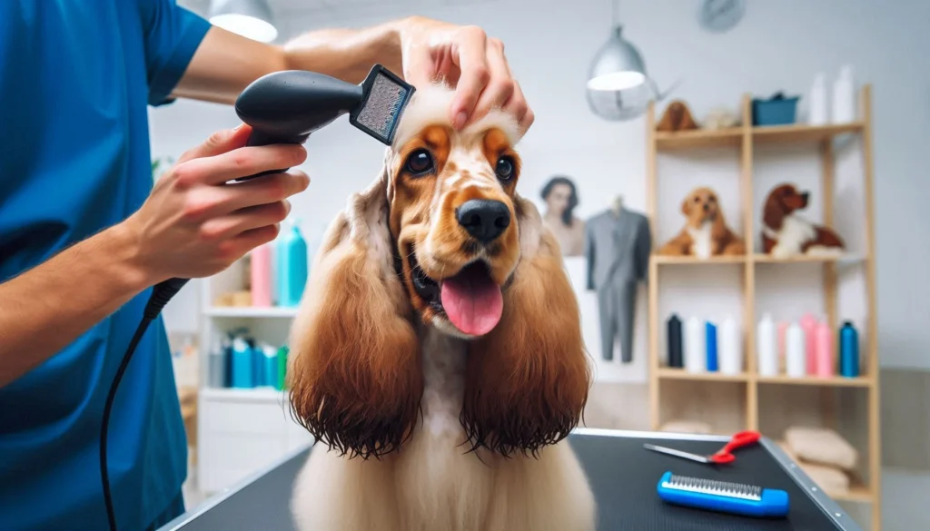 Working Cocker Spaniel Dog grooming salon